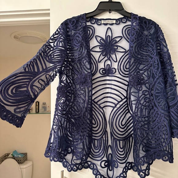 3 piece skirt top and jacket crochet set - Picture 4 of 8